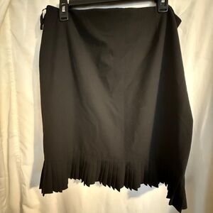 Alfani Elegant Black A-Line Skirt with Pleated Detail